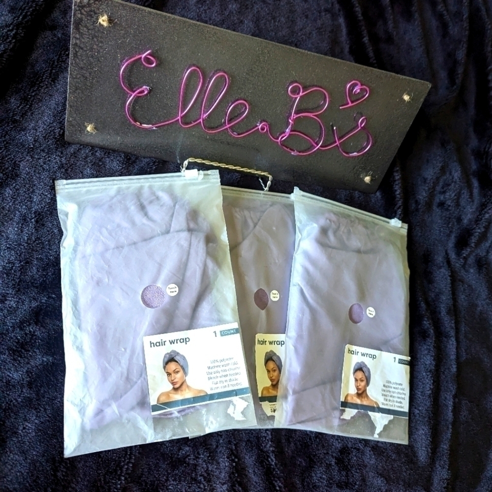NWT 3 Pack Purple Hair Wrap